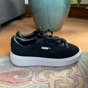 Puma black and white sneakers